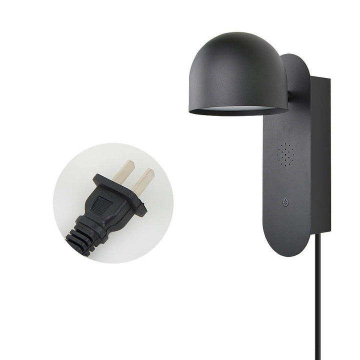 Lampe murale LED en acrylique avec contrôle vocal et tête ronde de couleur unie moderne 