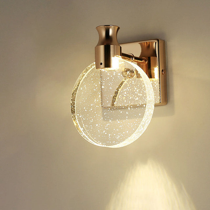 Moderne Luxus Runde Blasen Kristall Aluminium Eisen LED Wandleuchte für Wohnzimmer 