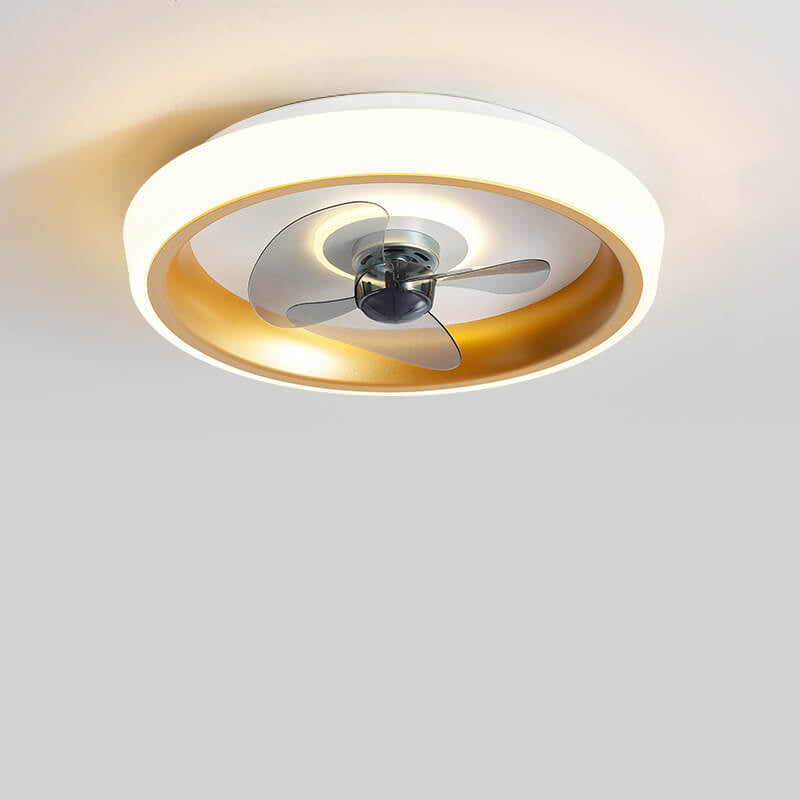 Simple Modern Acrylic Lightweight LED Flush Mount Fan Light