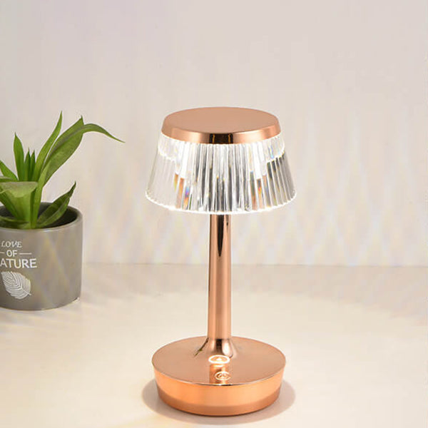 مصباح طاولة ليلي LED على شكل فطر كريستالي مبتكر 