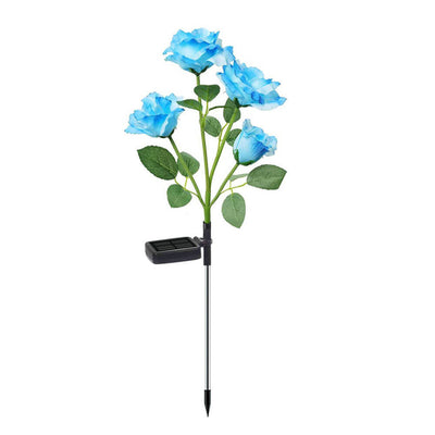 Solar Rose LED Outdoor Lawn Decorative Ground Plug Light