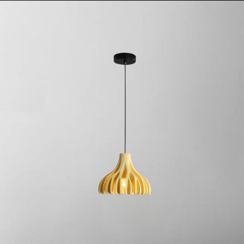 Contemporary Nordic Macaron Coral Resin Shade 1-Light Pendant Light For Dining Room