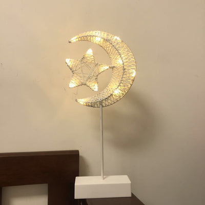 Modern Creative Pattern Rattan Weaving LED Night Light Table Lamp