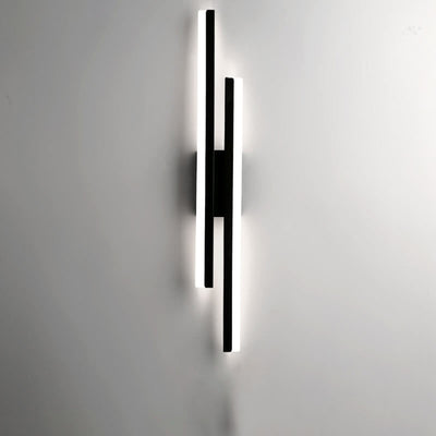 Moderne minimalistische Linien LED-Wandleuchte aus Eisen-Acryl 