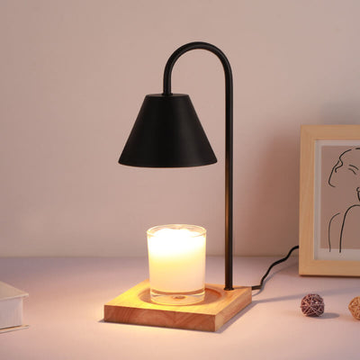 Lámpara de mesa de cera fundida de 1 luz con base de mármol sólido nórdico en forma de cono 