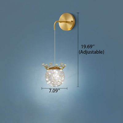 مصباح حائط LED بزهرة الجبسوفيلا الزخرفية الإبداعية بلمبة واحدة 