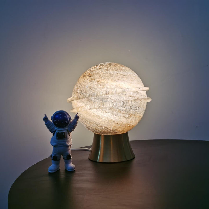 Lámpara de Mesa USB de 1 Luz con Bola de Océano Estrellado Creativa Moderna 