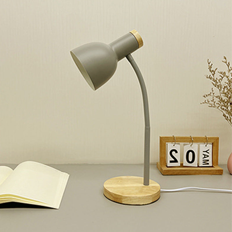 Moderne, minimalistische, einfarbige, 1-flammige Tischlampe aus Eisen 