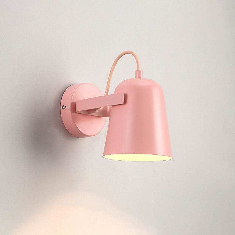 Nordic Macaron  Iron Cylinder Dome 1-Light Wall Sconce Lamp