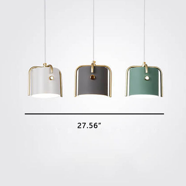 Nordische, minimalistische, einfarbige, schmiedeeiserne 1/3-Licht-Insel-Pendelleuchte