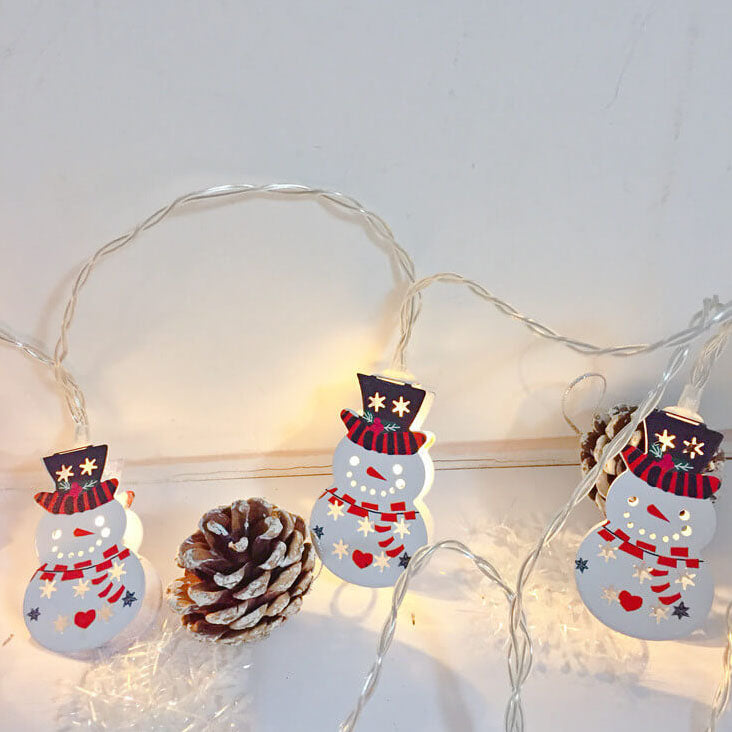 Guirlande lumineuse décorative de Noël Peinte cloches élan Boîte à piles LED Guirlande lumineuse 