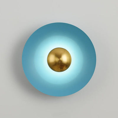 Nordic Creative Multicolor Round Disc Hardware LED Wall Sconce Lamp