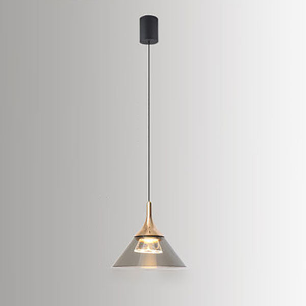 Cono Creativo Nórdico Lámpara Colgante LED de Aluminio y Acrílico 