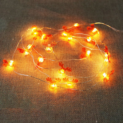 Christmas Elk Snowman Decoration LED Copper Wire String Lights