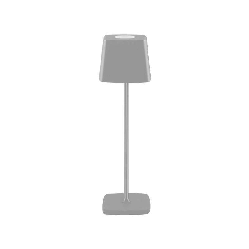 Moderne, minimalistische, quadratische, einfarbige, USB-aufladbare LED-Nachtlicht-Tischlampe aus Aluminium 