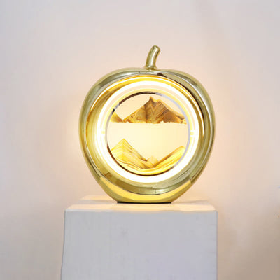 Creative Apple Quicksand Painting Decorative Ambient LED Table Lamp