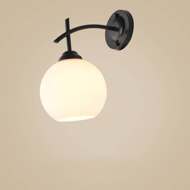 Contemporary Retro Rustic Iron Glass 1-Light Wall Sconce Lamp