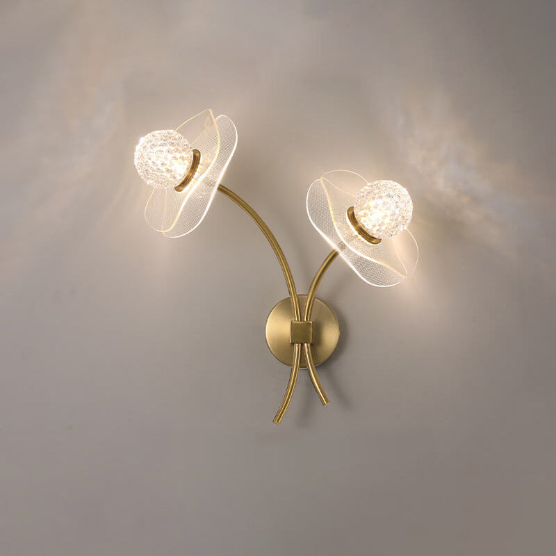 European Creative Lotus Flowers  Acrylic LED Wall Sconce Lamp