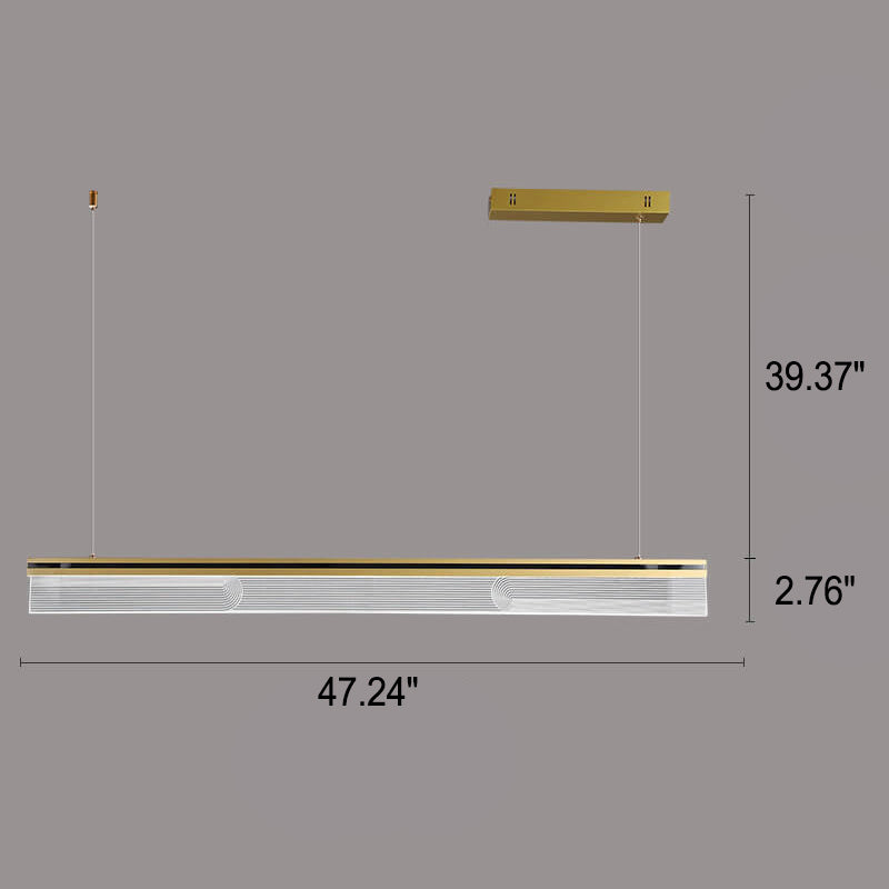 Moderner kreativer Acryl-Langstreifen-Design-Insel-Licht-LED-Kronleuchter