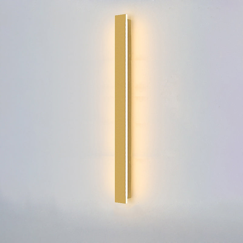 Outdoor Modern Simple Gold Long Strip Acrylic Iron Waterproof LED Wall Sconce Lamp