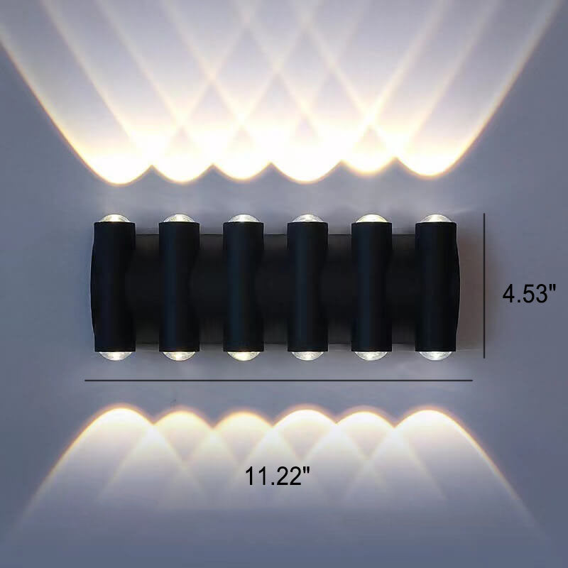 Moderne Aluminium-Teleskop-wasserdichte Garten-LED-Licht-Wandleuchte im Freien 