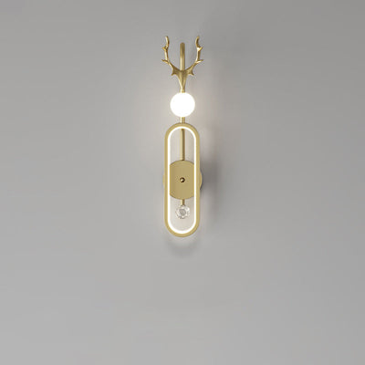 Nordic Light Luxury Geweih Kreis LED Wandleuchte 