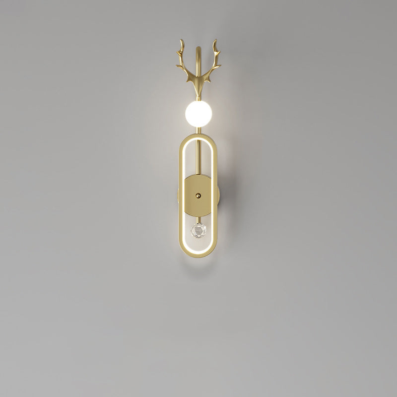 Nordic Light Luxury Geweih Kreis LED Wandleuchte 