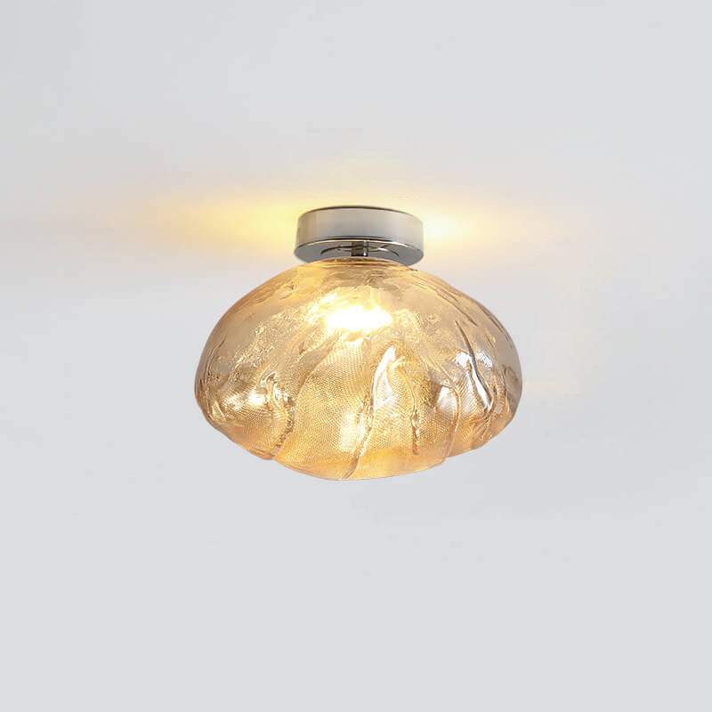 Nordic Creative Amber Glass Cloud Design LED-Deckenleuchte mit halbbündiger Montage