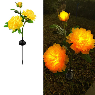 Modern Simulated Flowers Decorative Solar Outdoor Lawn LED Garden Ground Insert Landscape Light