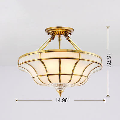 Modern Lights Luxury All-copper 3/6-Light Flush Mount Ceiling Light