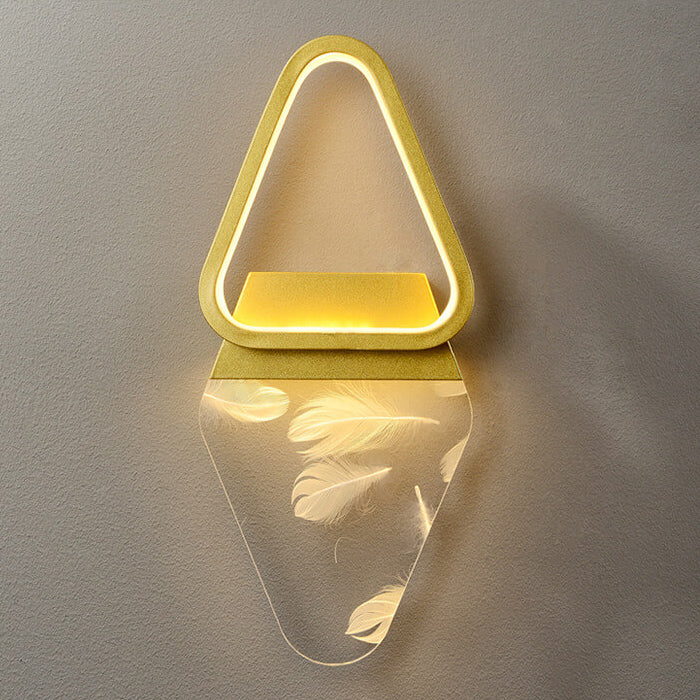 Leichte Luxus Feder Effekt Acryl geometrische LED Wandleuchte Lampe 