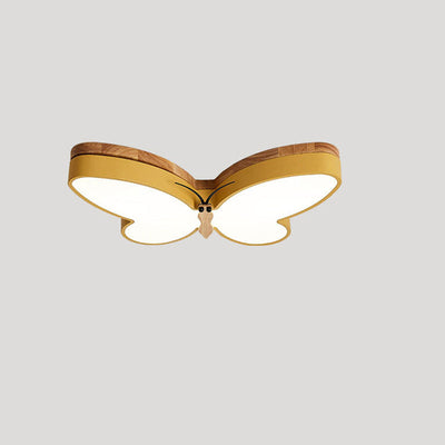Plafonnier LED contemporain et créatif en bois d'hévéa et acrylique, luminaire décoratif de plafond, idéal pour une chambre à coucher 