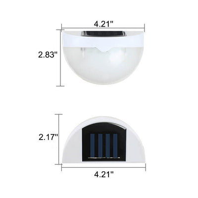 Solar Semi Circle Outdoor Waterproof Light Shadow Fence Wall Sconce Lamp