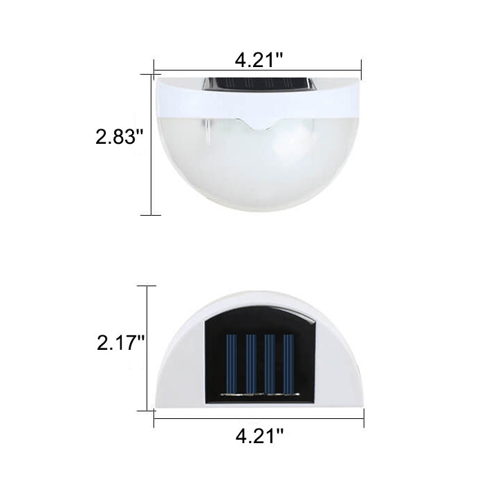 Lámpara de Aplique de Pared de Sombra de Luz Impermeable para Exterior en Semicírculo Solar 