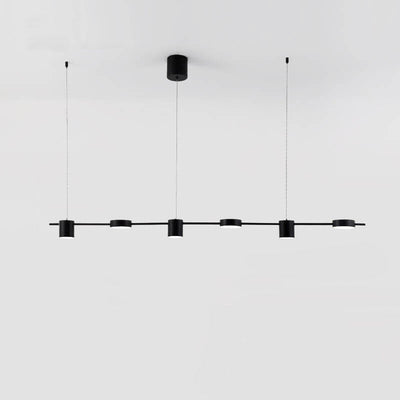 Moderner, minimalistischer LED-Kronleuchter mit rundem Strahler und Inselleuchte