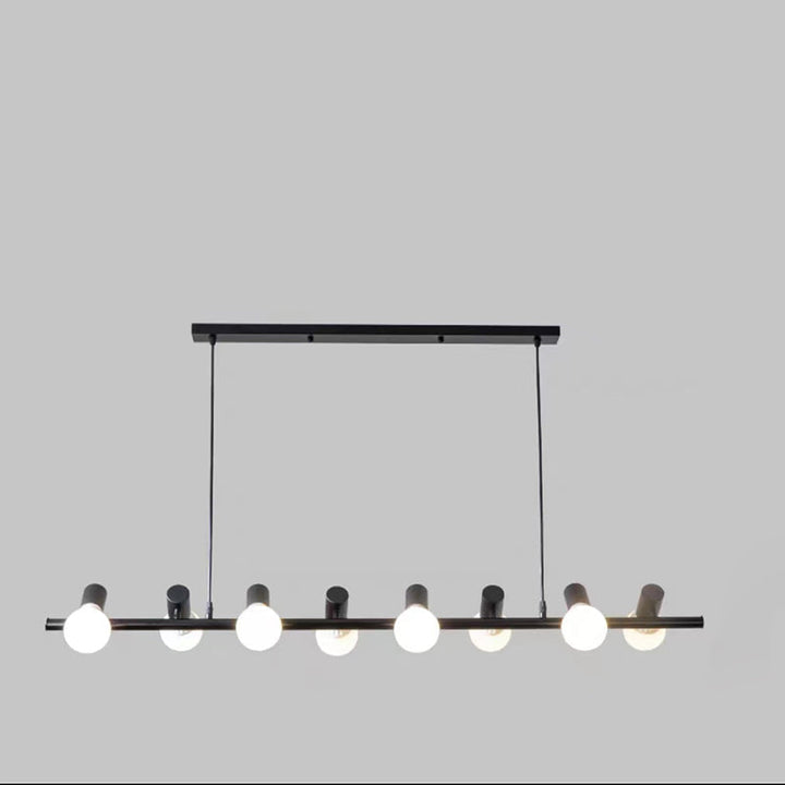 Zeitgenössische Retro Hardware Linear Rahmen Glas Schatten 6/8/10-Licht Insel Licht Kronleuchter Für Esszimmer 
