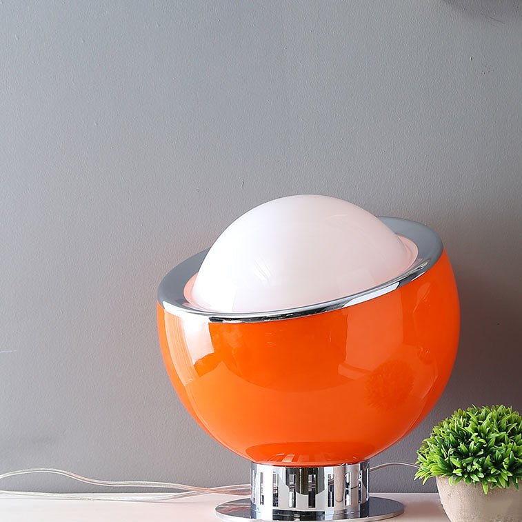 Modern Colorful Round Head Iron Glass 1-Light Table Lamp