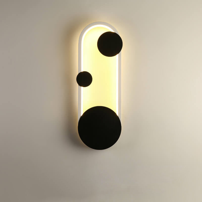 Modern Minimalist Oval Round Ring LED Wall Sconce Lamp