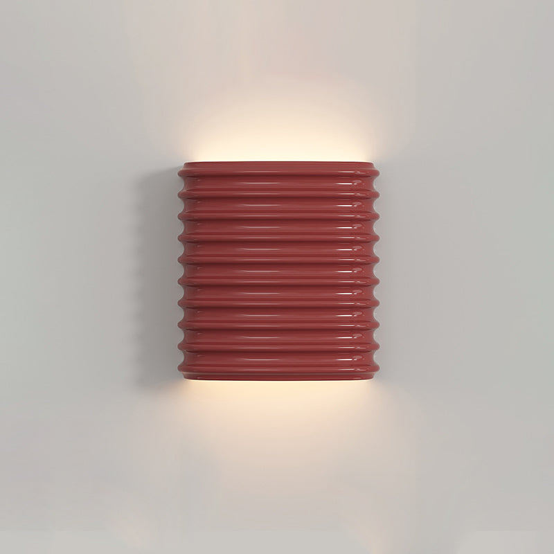 Moderne minimalistische Halbzylinder Hardware Harz 1-Licht Wandleuchte Lampe für Schlafzimmer 