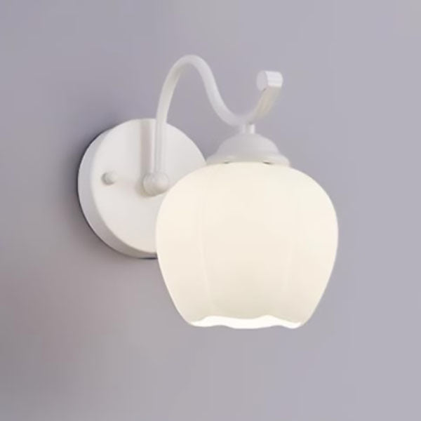 Applique Murale Moderne Simplicité Fleur Fer Verre 1-Lumière Pour Chambre 