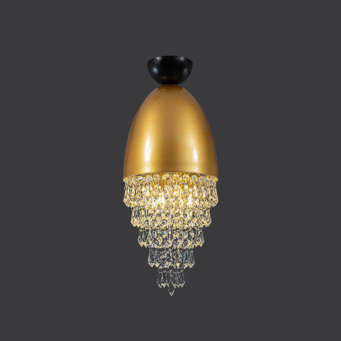 Modern Nordic Crystal Multi-Style 2-Light Flush Mount Light