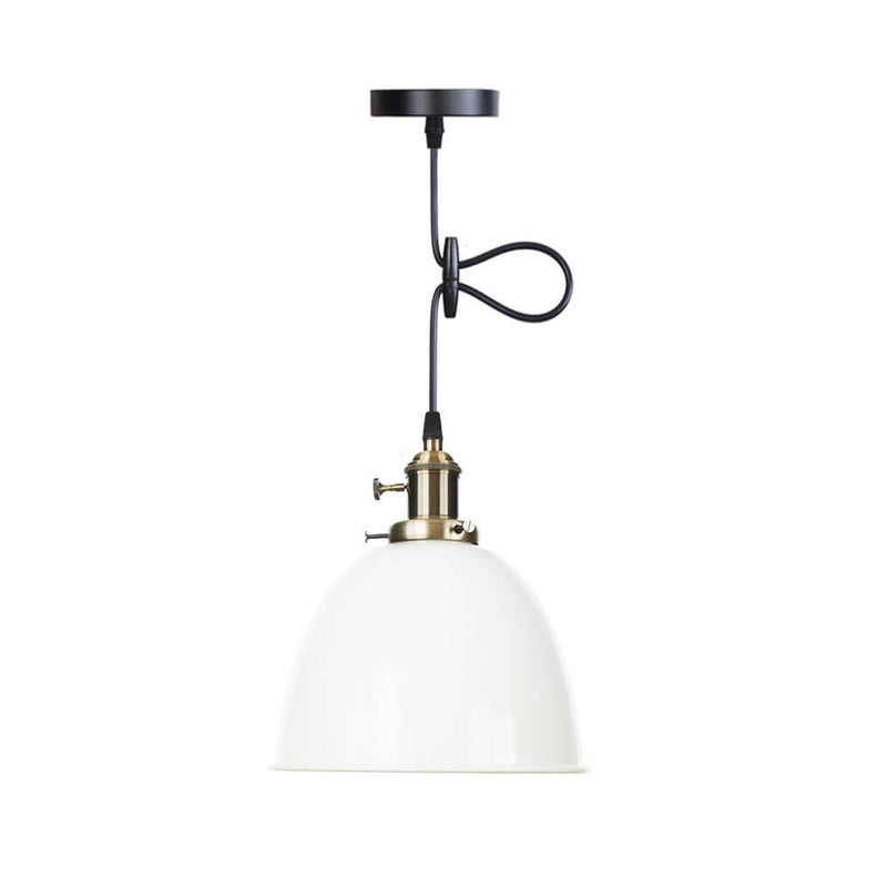 Industrial Iron Multicolor Bowl 1-Light Pendant Light