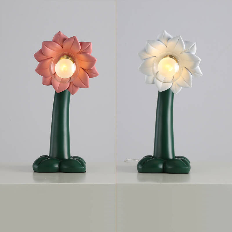 Nordic Creative Flower Resin 1-Light Decorative Table Lamp