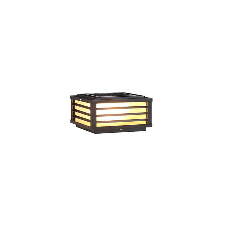 Moderne minimalistische wasserdichte Solar-Quadrat-Aluminium-PC-LED-Pfostenlandschaftsbeleuchtung für den Garten 