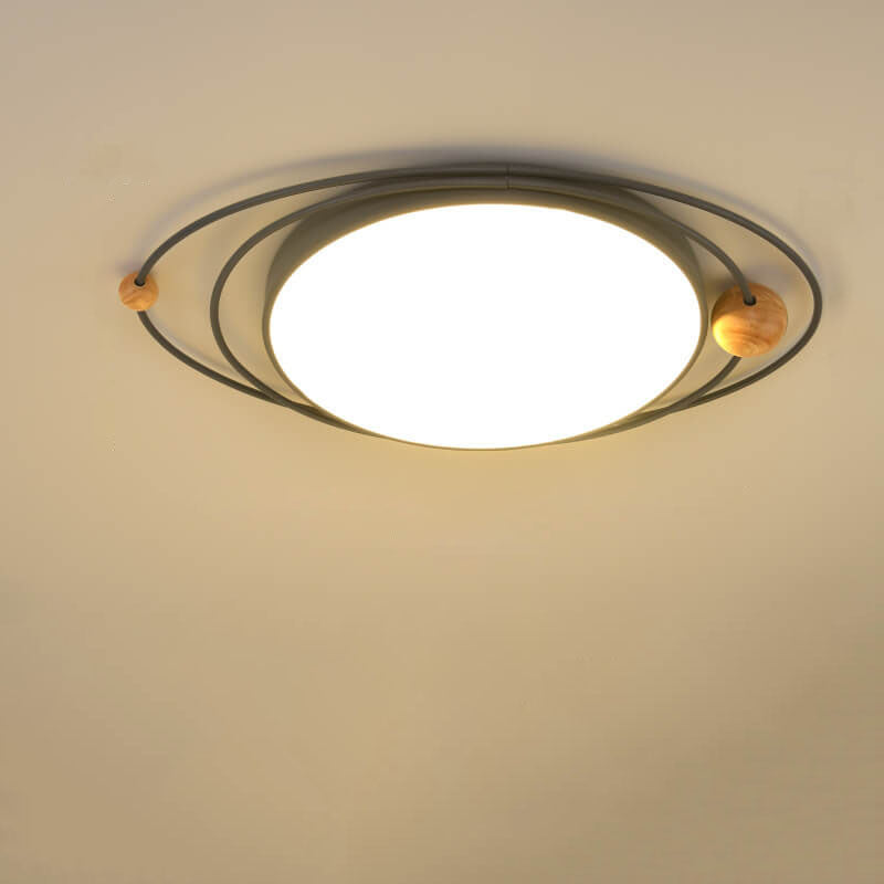 Nordic Creative Round Iron Ring LED Flush Mount Ceiling Light