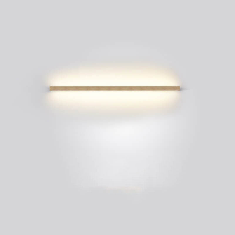 Japanische einfache LED-Wandleuchte aus massivem Holz 