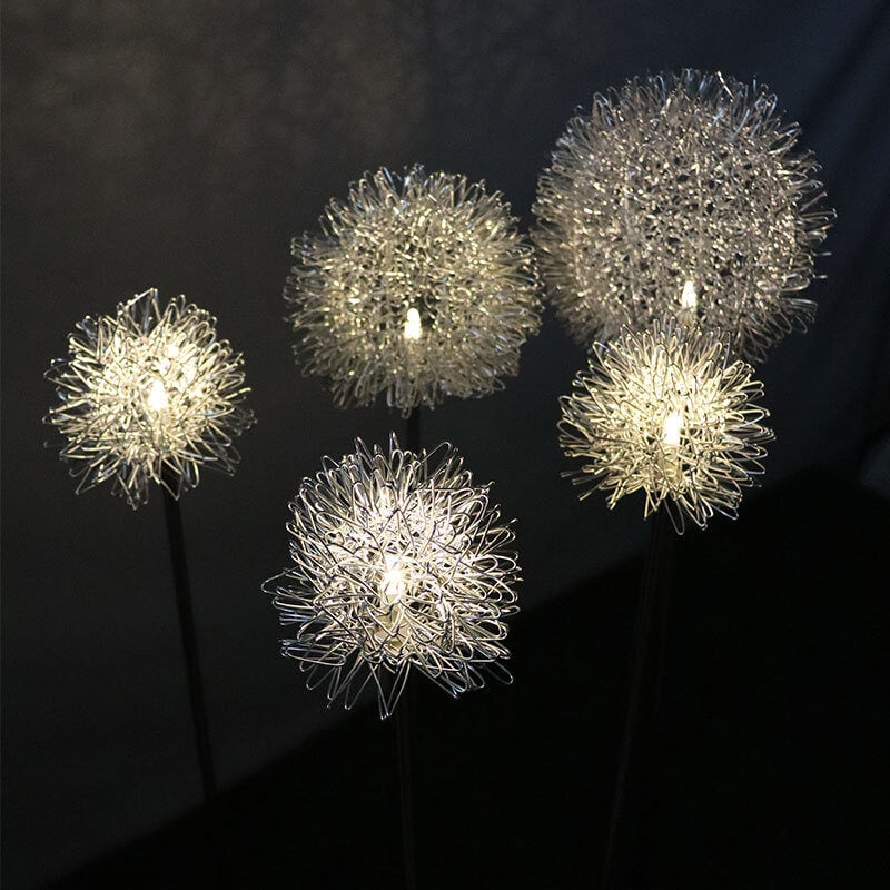 Solar-Löwenzahn-Aluminiumdraht-Kugel-Licht-LED im Freien wasserdichtes leuchtendes Garten-Einsatz-Boden-Landschaftslicht 