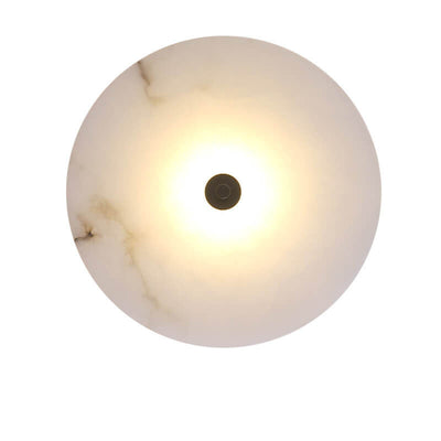 Modern Luxury Round Marble Iron LED Wall Sconce Lamp