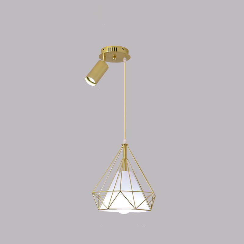 Lustre Moderne de Luxe en Fer et Diamant avec PVC et 1/3 Lumière pour Îlot 