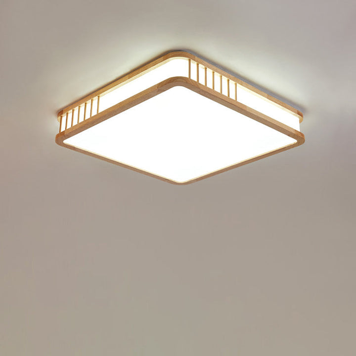 Plafonnier carré LED minimaliste japonais Log 
